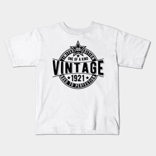 100th vintage birthday gift idea made in 1921 Kids T-Shirt